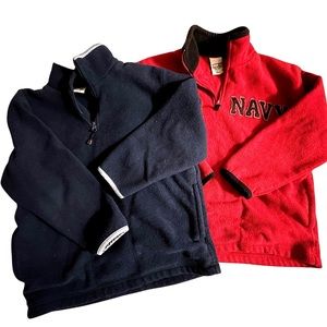 2 Old Navy fleece half zip sweater, Small